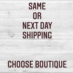 Same or next day shipping